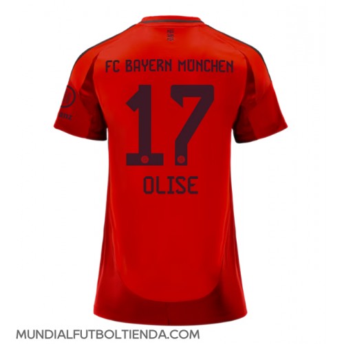 Camiseta Bayern Munich Michael Olise #17 Primera Equipación Replica 2024-25 para mujer mangas cortas